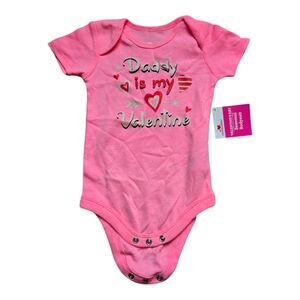 Pink Valentine's Baby Onesie